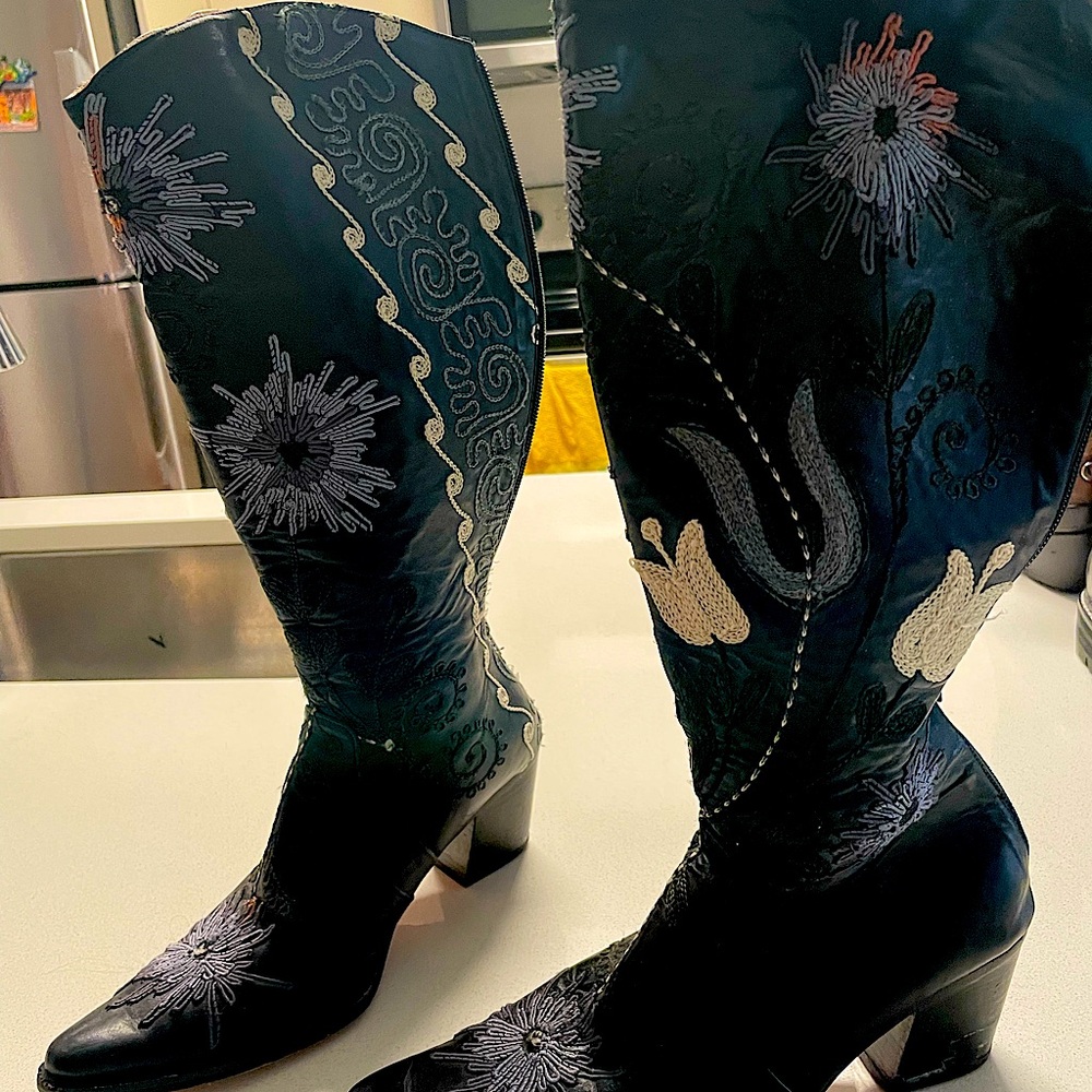 Custom stitched boots. New